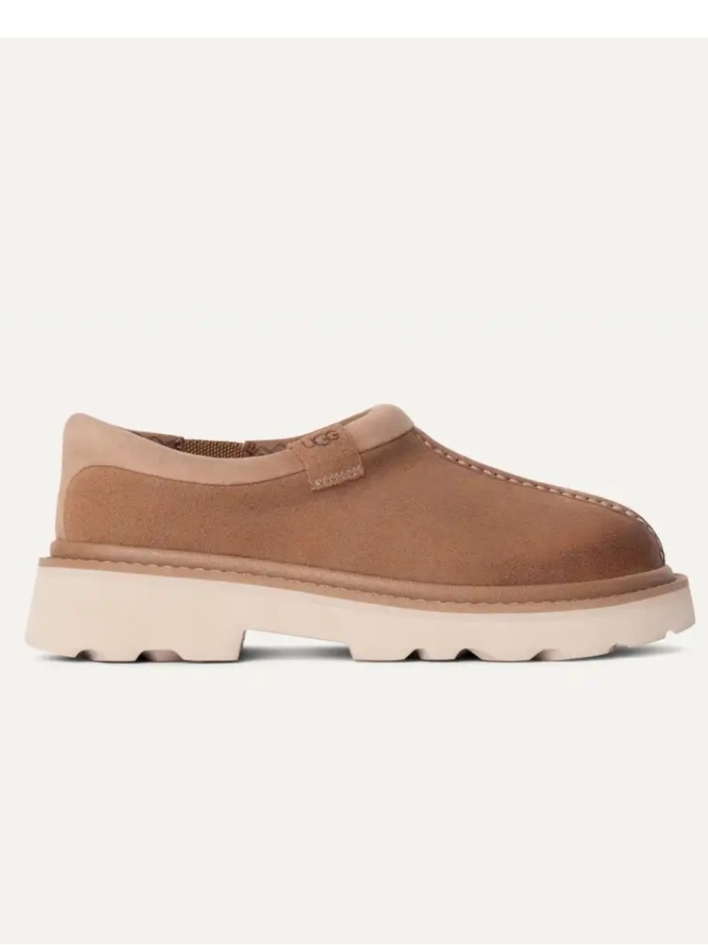 UGG Tasman Lug
$130
Chestnut Suede Slip-On Lug Sole Loafer men size 9 new